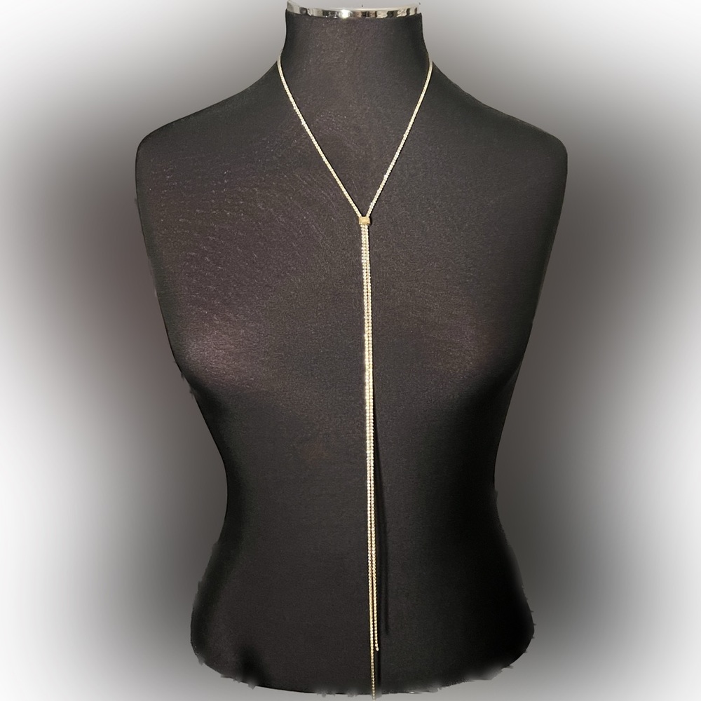 🎉HOST PICK 🎉 GOLD Crystal Sister Lariat - very versatile - Picture 4 of 7